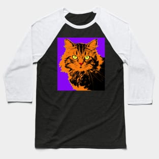 CAT POP ART - VIOLET Baseball T-Shirt